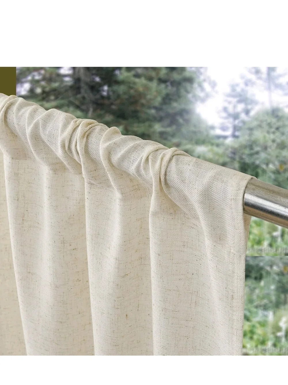 Valea Home Linen Kitchen Curtain Valance 2 Panels 27